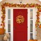 Hello Fall Rustic Wooden Wreath Autumn Wreath for Front Door Welcome Sunflower and Pumpkin Wooden Door Sign Maple Leaves and Berry Door Decorations for Porch Outdoor Front Door